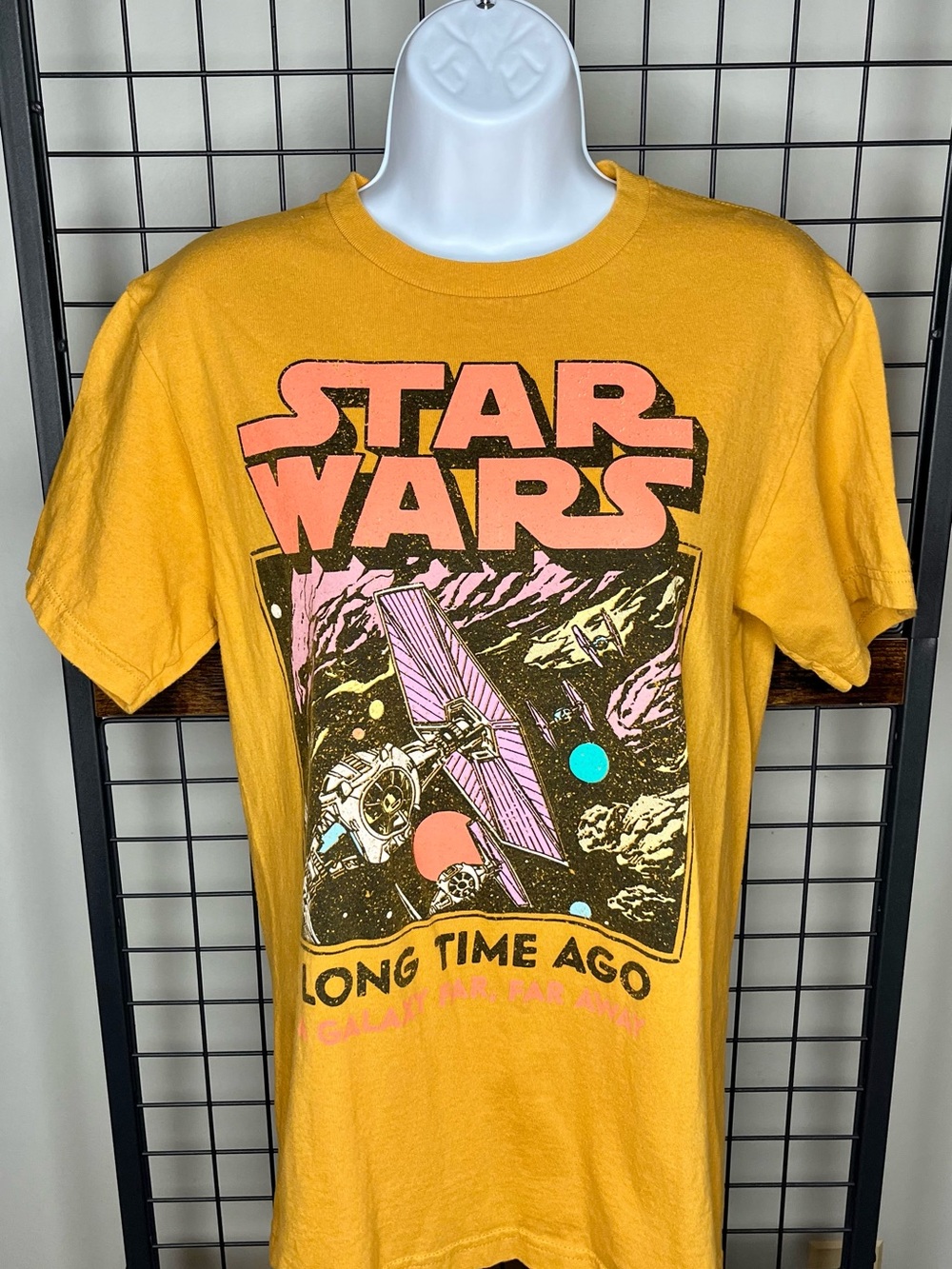 Star Wars Mustard Yellow Retro Space Graphic Tee